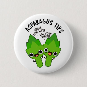 Badge Rond 5 Cm Asparagus Tips Funny Veggie Pun