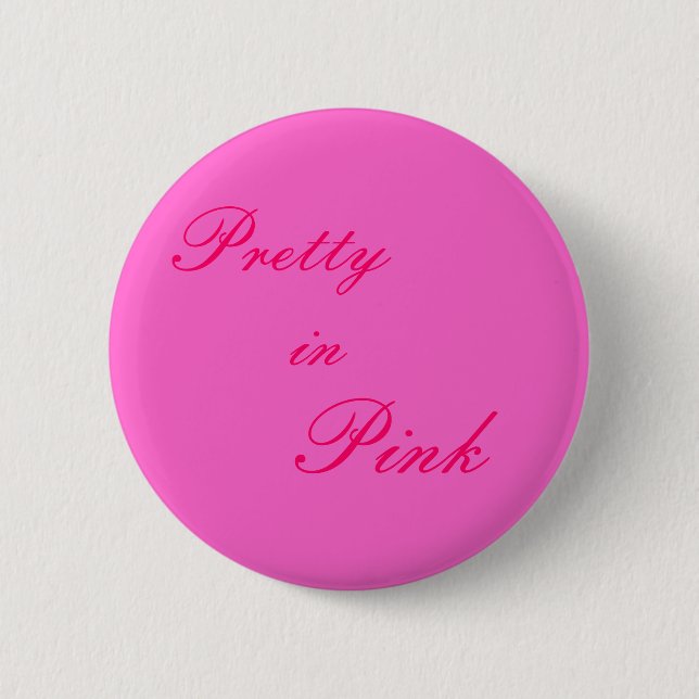 Badge Rond 5 Cm Assez dans le rose (Devant)