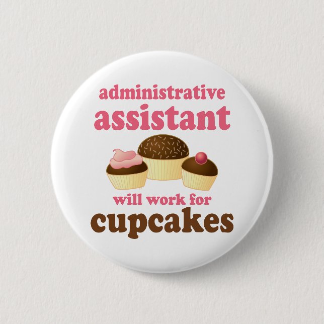 Badge Rond 5 Cm Assistant administratif drôle (Devant)