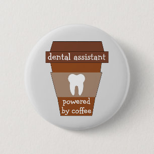 Badge Rond 5 Cm Assistant dentaire personnalisable actionné par l