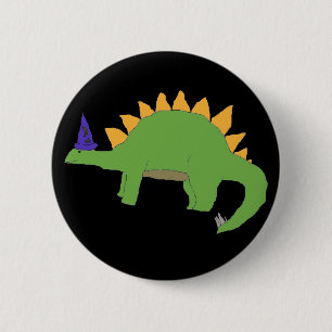 Badge Rond 5 Cm Assistant épingle Stegosaurus