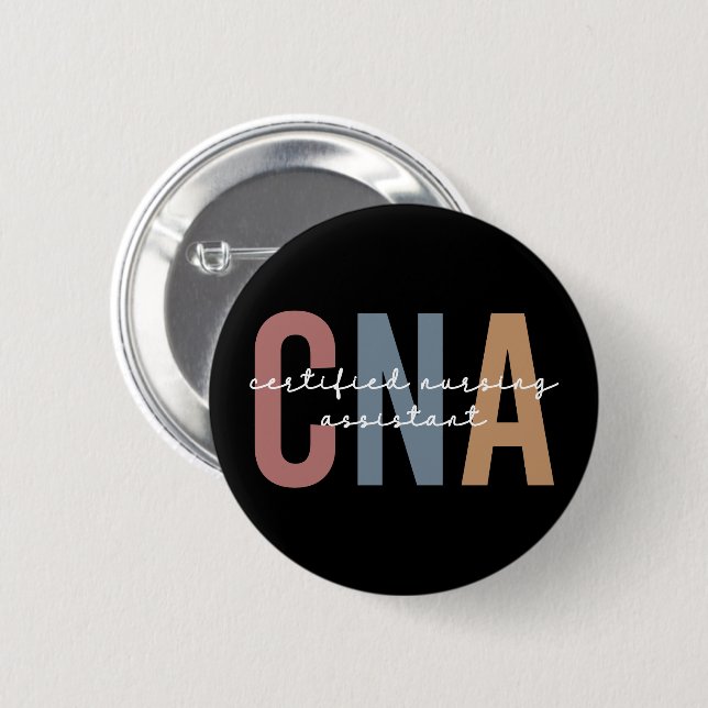 Badge Rond 5 Cm Assistant infirmier certifié CNA Retro (Devant & derrière)