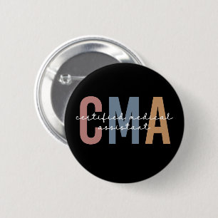 Badge Rond 5 Cm Assistant Médical Certifié CMA
