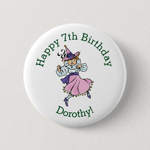 Badge Rond 5 Cm Assistant vintage de Oz, Mignonne fille de danse M