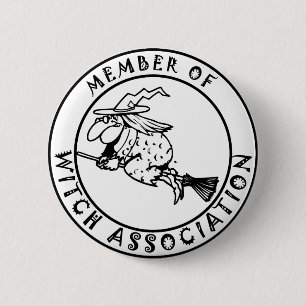 Badge Rond 5 Cm Association de sorcière