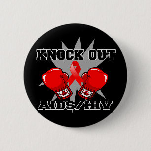 Badge Rond 5 Cm Assommez HIV de SIDA