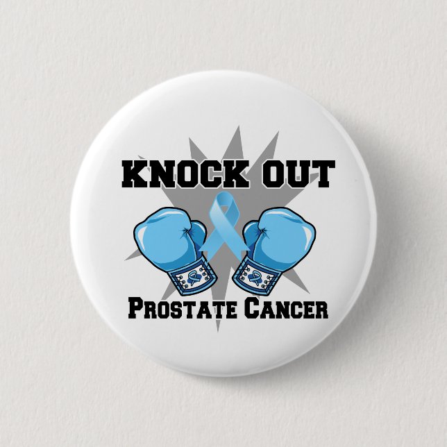 Badge Rond 5 Cm Assommez le cancer de la prostate (Devant)