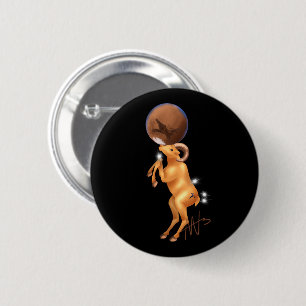 Badge Rond 5 Cm Astro Aries Mars Zodiac