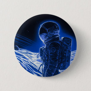 Badge Rond 5 Cm Astronaute