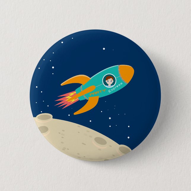 Badge Rond 5 Cm Astronaute (Devant)
