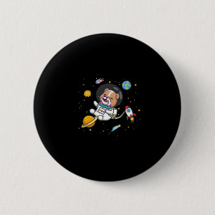 Badge Rond 5 Cm Astronaute de Bulldog