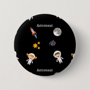 Badge Rond 5 Cm Astronaute Job