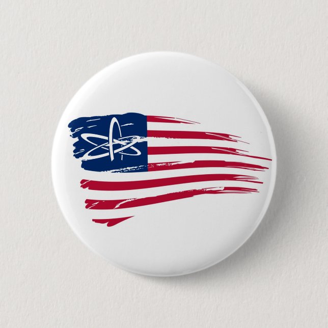 Badge Rond 5 Cm Athée américain (Devant)
