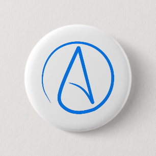 Badge Rond 5 Cm Athée bleu A
