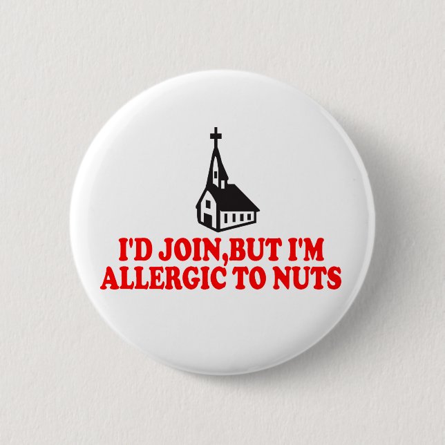 Badge Rond 5 Cm Athée drôle (Devant)