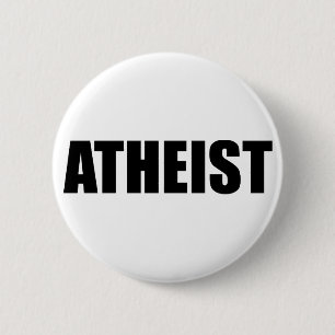 Badge Rond 5 Cm Athée (noir de lutin)