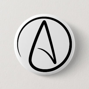 Badge Rond 5 Cm Atheism Symbol - Atheist Sign