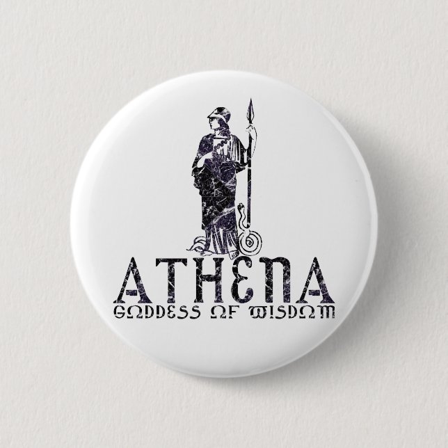 Badge Rond 5 Cm Athéna (Devant)