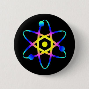 Badge Rond 5 Cm atome de la science