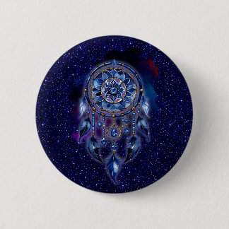 Badge Rond 5 Cm Atrapasueños en noche estrellada