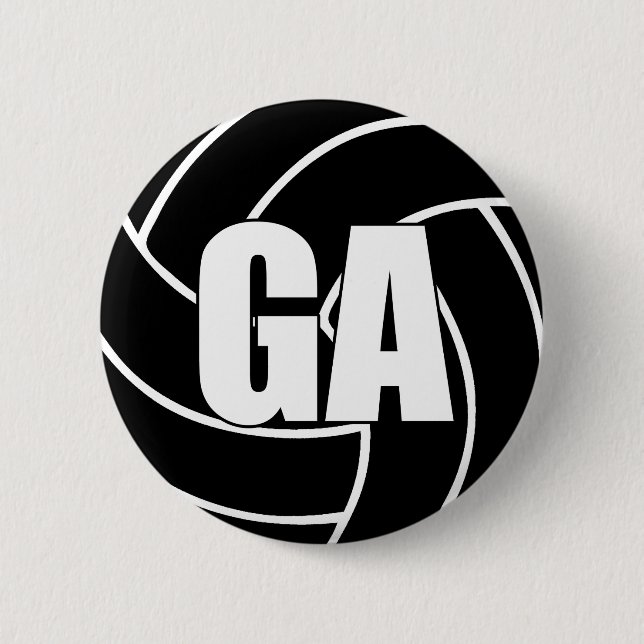 Badge Rond 5 Cm Attaque aux objectifs de netball GA (Devant)