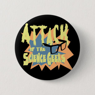 Badge Rond 5 Cm Attaque du geeks de la Science