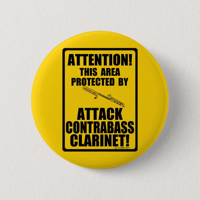 Badge Rond 5 Cm Attaquer la clarinette de contrebande (Devant)