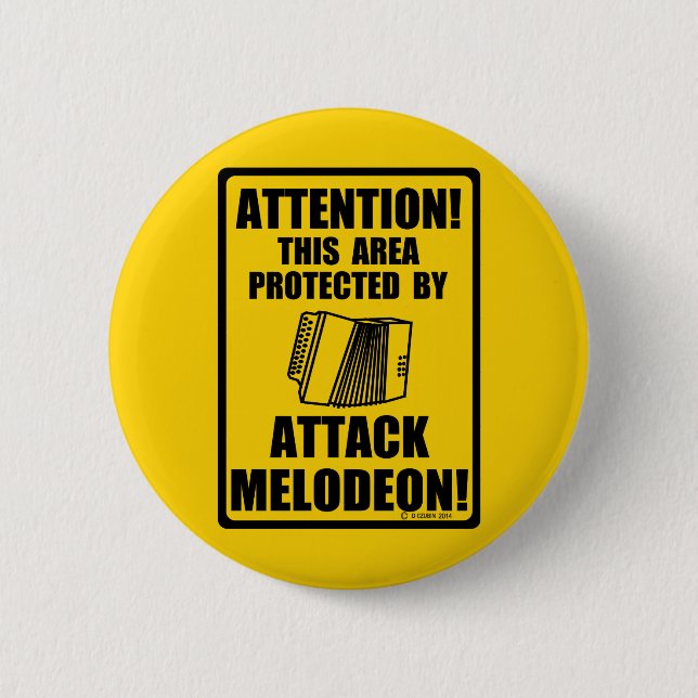 Badge Rond 5 Cm Attaquer Melodeon (Devant)
