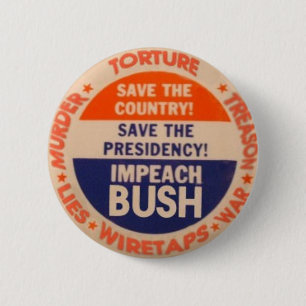 Badge Rond 5 Cm Attaquez le bouton de Bush