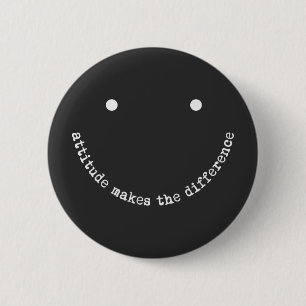 Badge Rond 5 Cm Attitude Fait la Différence Visage Souriant Positi