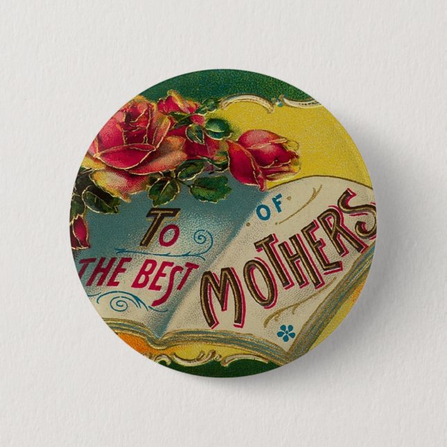 Badge Rond 5 Cm Au meilleur des mères (Devant)