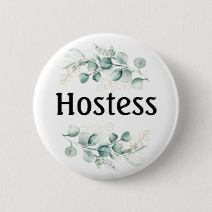 Badge Rond 5 Cm Auberge Eucalyptus Douche nuptiale Cadeaux Mariage