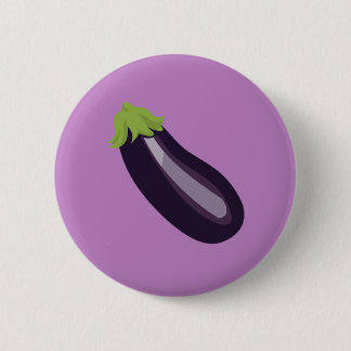 Badge Rond 5 Cm Aubergine Emoji