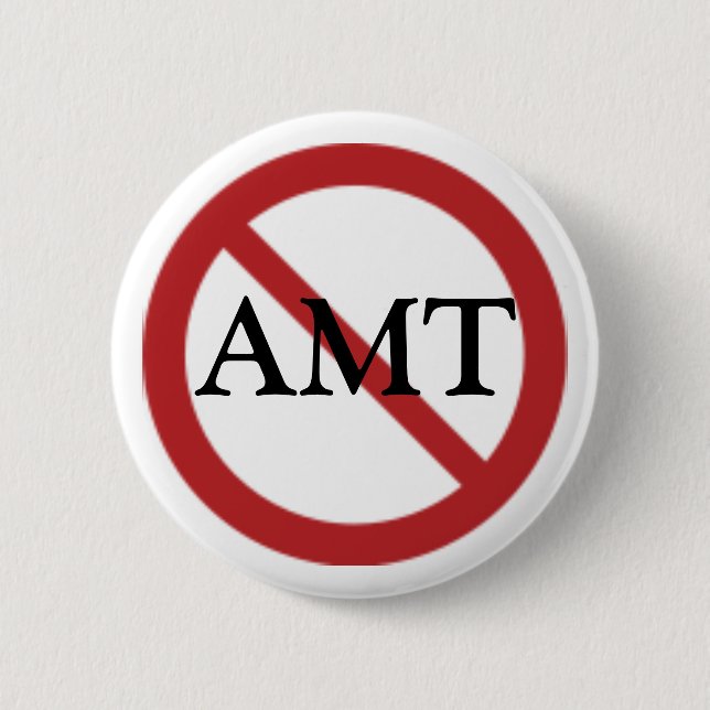 Badge Rond 5 Cm Aucun bouton d'AMT (Devant)
