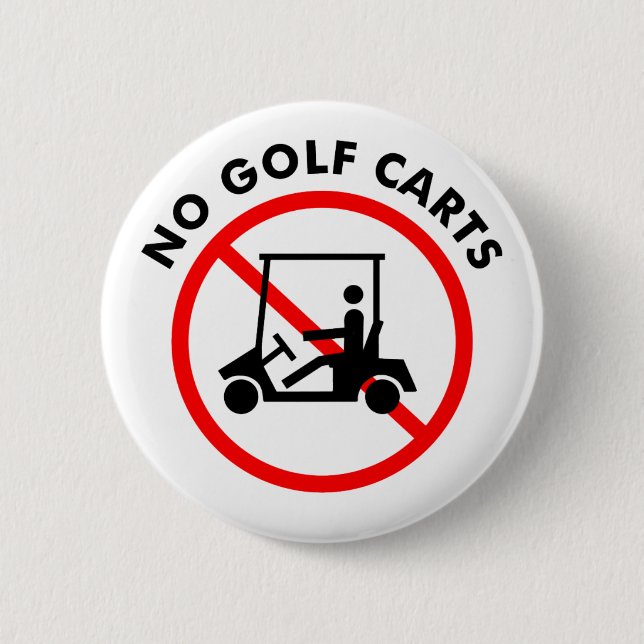 Badge Rond 5 Cm Aucun bouton de chariots de golf (Devant)