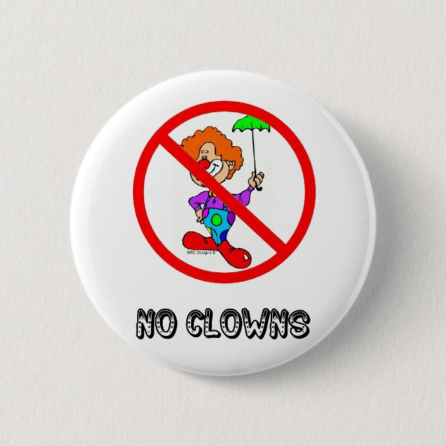 BADGE ROND 5 CM AUCUN BOUTON DE CLOWNS (Devant)