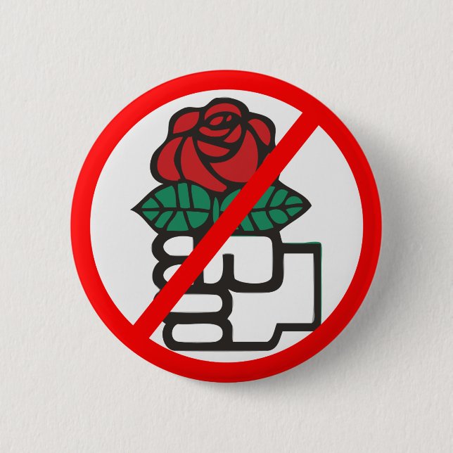 Badge Rond 5 Cm Aucun bouton de socialisme Democratic (Devant)