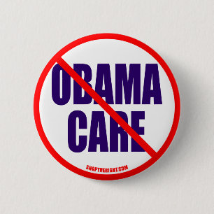 Badge Rond 5 Cm Aucun bouton de soin d'Obama