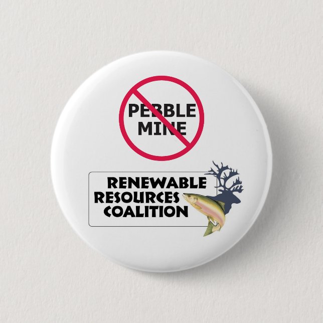 Badge Rond 5 Cm Aucun bouton du caillou RRC (Devant)
