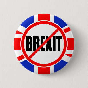 BADGE ROND 5 CM "AUCUN BREXIT "