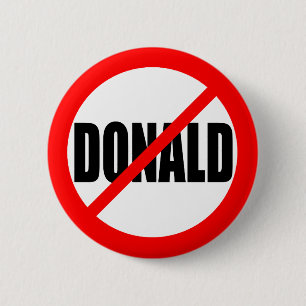 BADGE ROND 5 CM "AUCUN DONALD "
