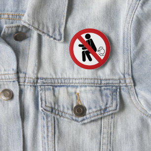 Badge Rond 5 Cm AUCUN ⚠ Drôle Toilette Thaïlandaise ⚠