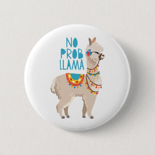 Badge Rond 5 Cm Aucun lama de Prob