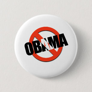 BADGE ROND 5 CM AUCUN OBAMA