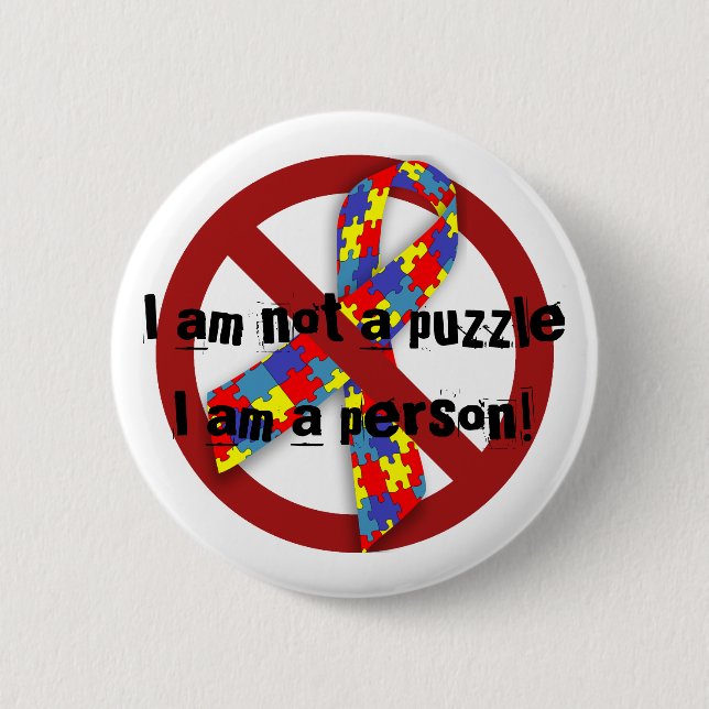 Badge Rond 5 Cm Aucun puzzle ! bouton (Devant)