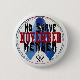 Badge Rond 5 Cm Aucune goupille de novembre de rasage