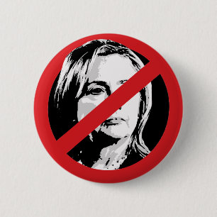 BADGE ROND 5 CM AUCUNE HILLARY