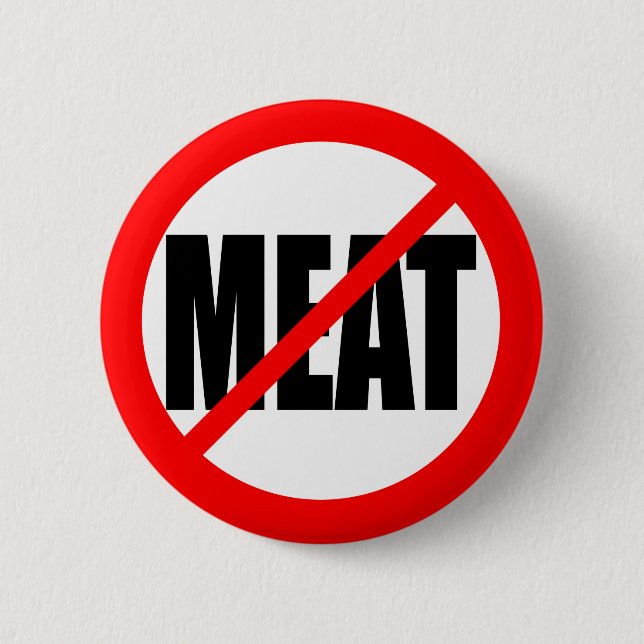 BADGE ROND 5 CM "AUCUNE VIANDE " (Devant)