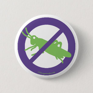 Badge Rond 5 Cm Aucunes sauterelles - bouton