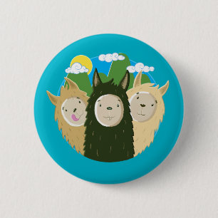 Badge Rond 5 Cm Aucuns frères de lamas de drame